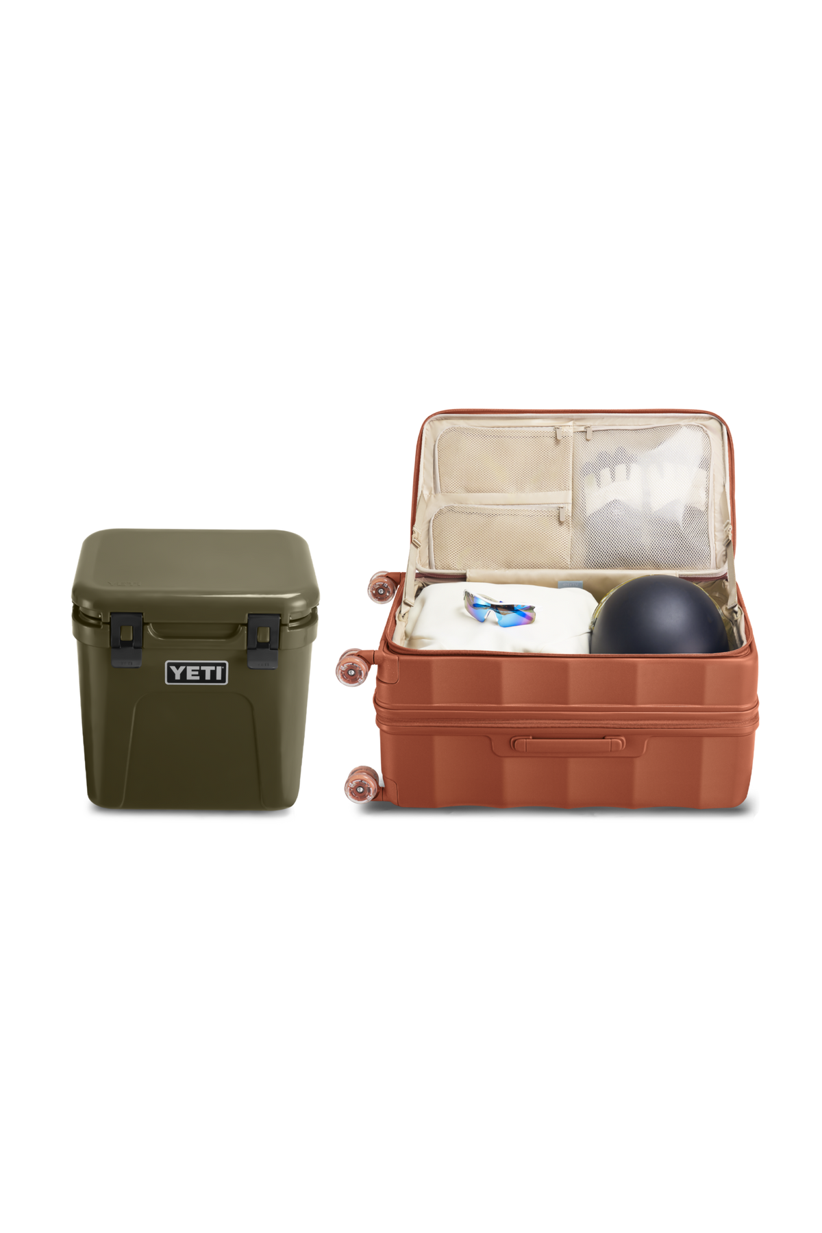 Tank Suitcases in Fiery Red