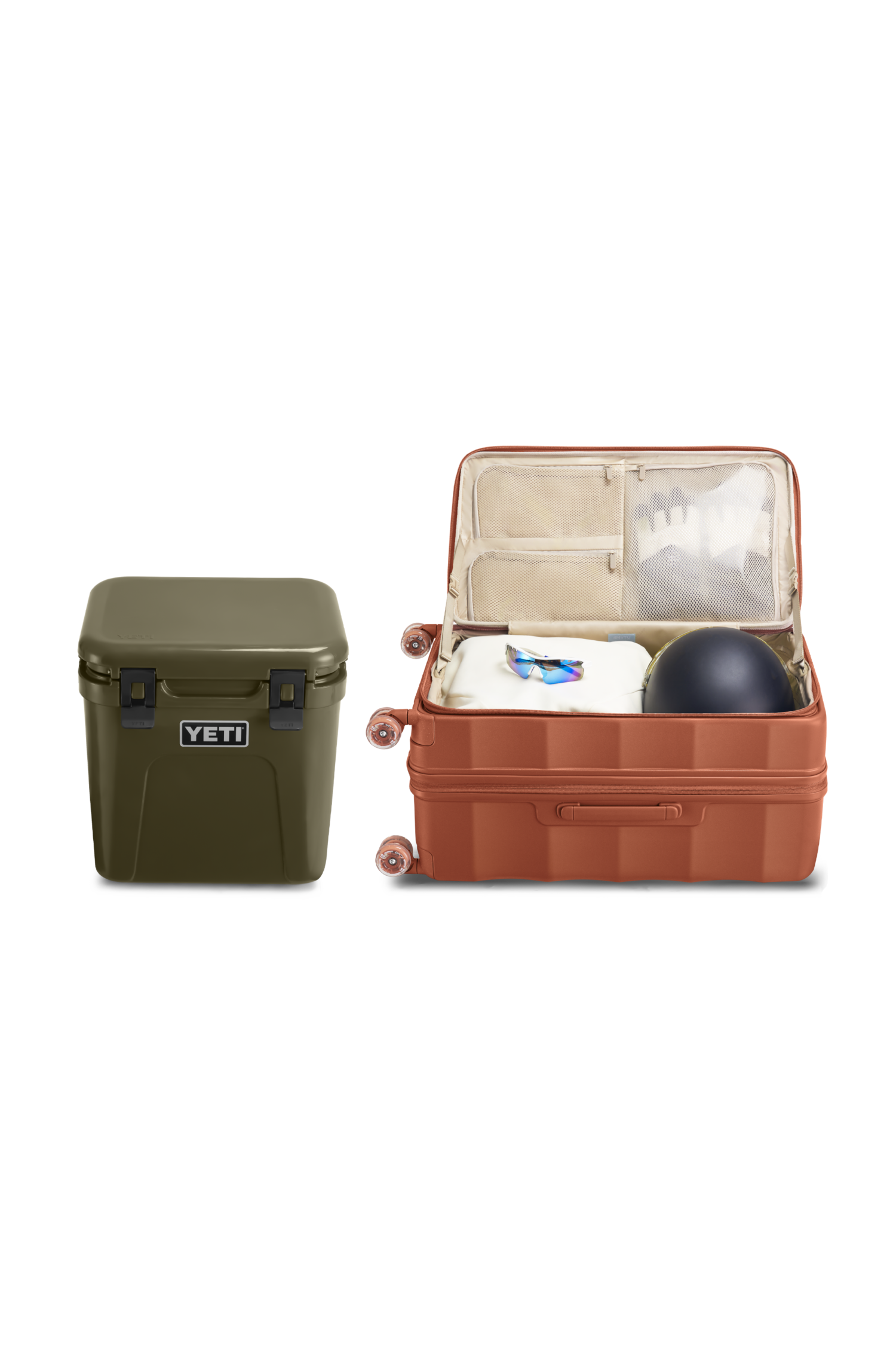 Tank Suitcases in Fiery Red