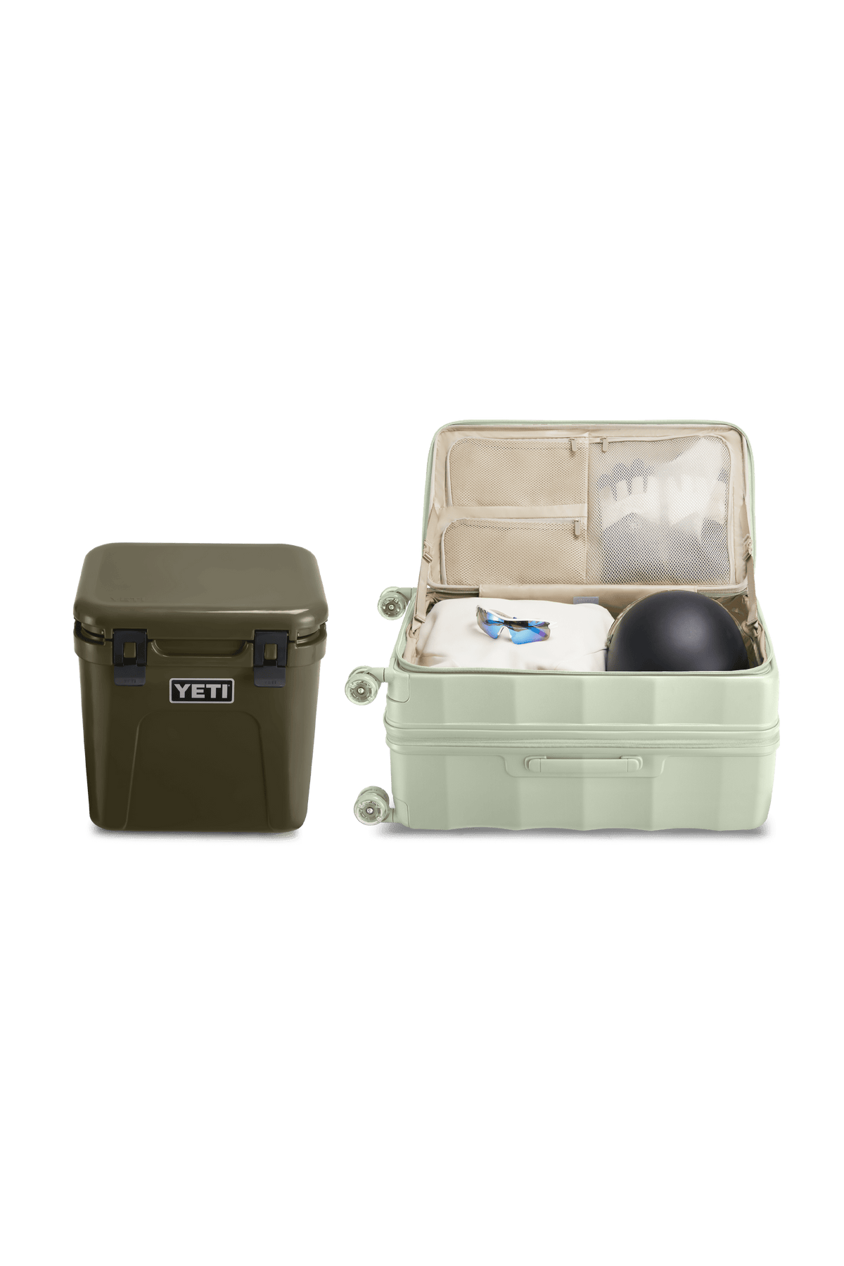 Tank Suitcases in Mint Green