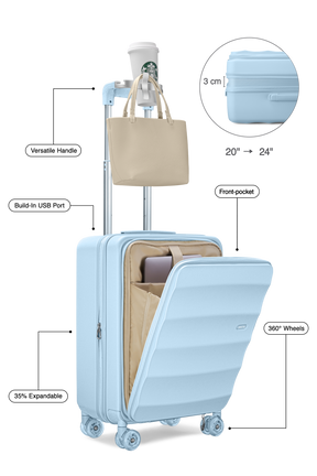 Tank Carry-On in Delicate Blue