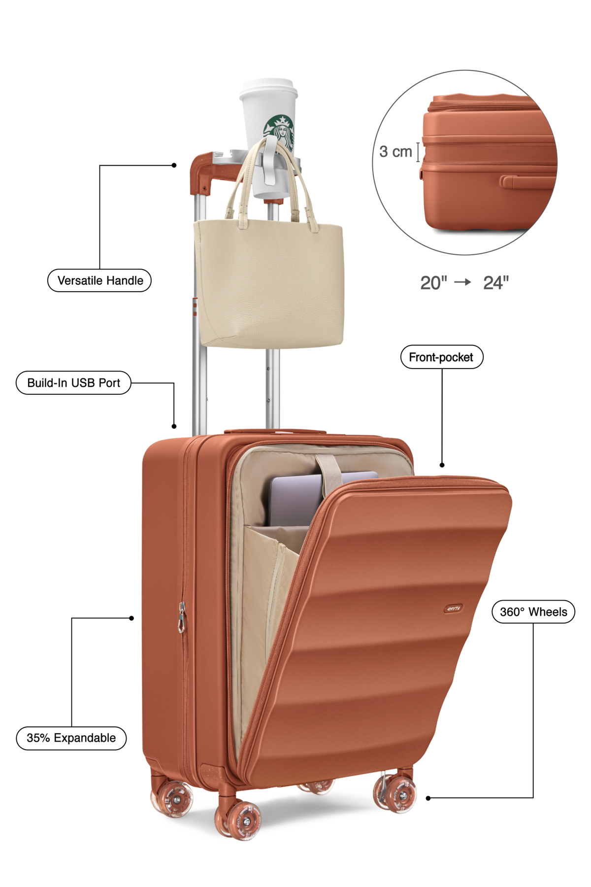 Tank Carry-On In Fiery Red