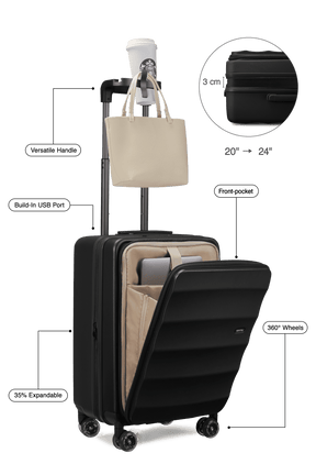 Tank Carry-On in Jet Black